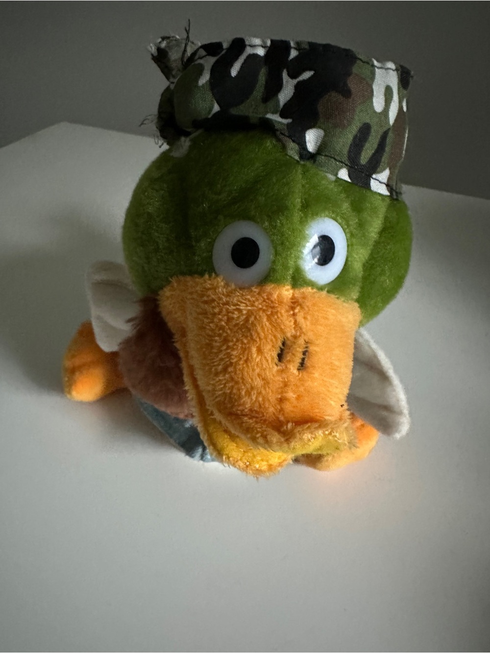 Gemmy Duck Mania Animated Singing Plush Mallard Duck Denim Vest USA Flag Camo 🦆 - Picture 7 of 16